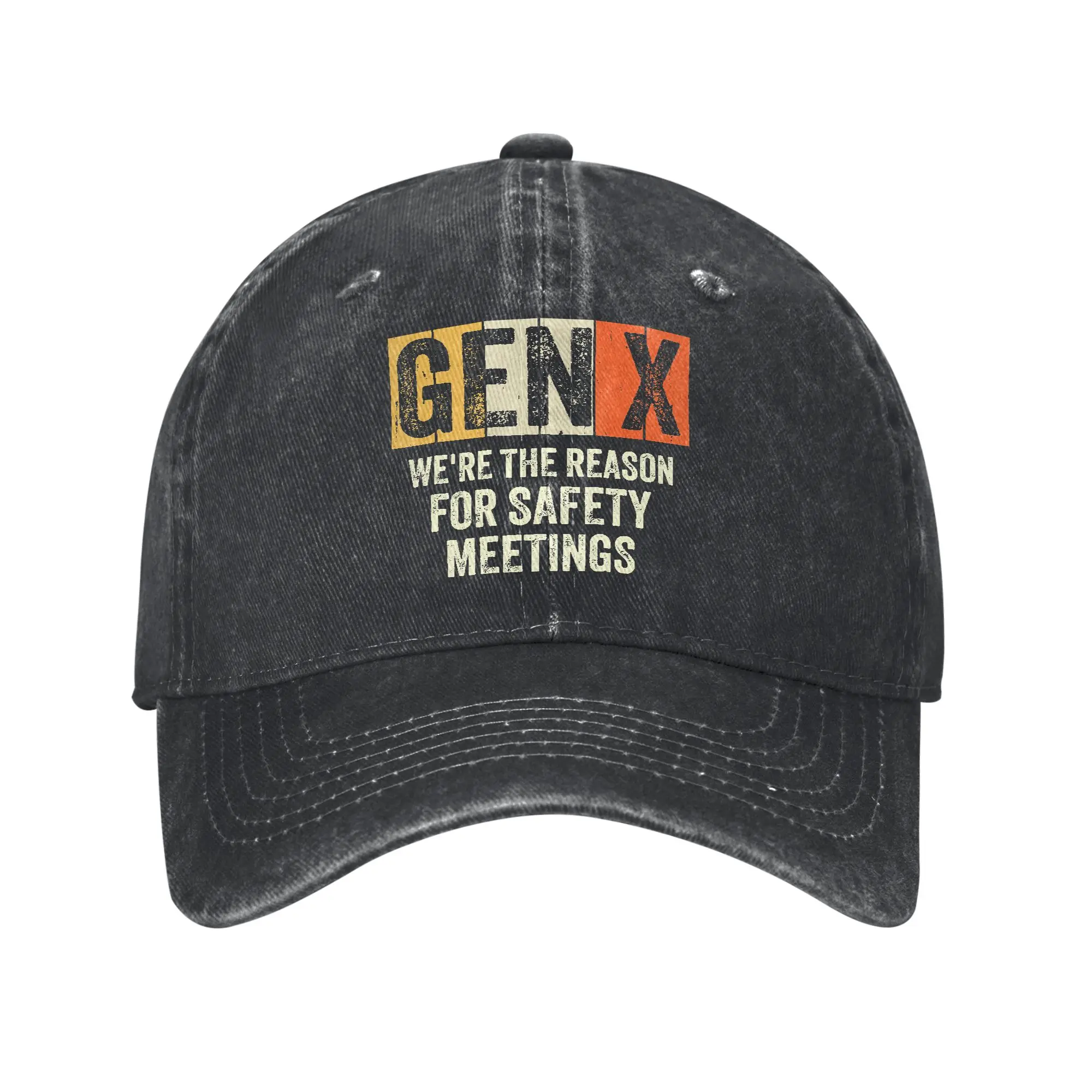 Generation X We're The Reason For Safety Meetings Gen X  Trucker Hat Outfit For Unisex Baseball Caps  Vintage Wear Cap