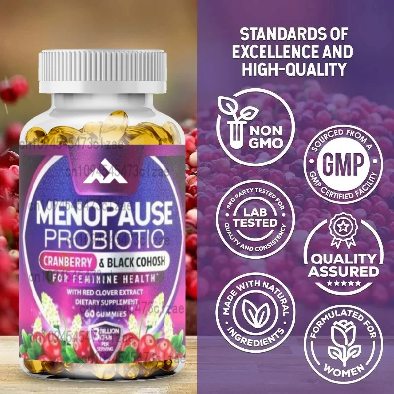 علكة البروبيوتيك للنساء التي تحتوي على التوت البري أن تخفف التعرق الليلي وتوفر دعمًا للمناعة #3