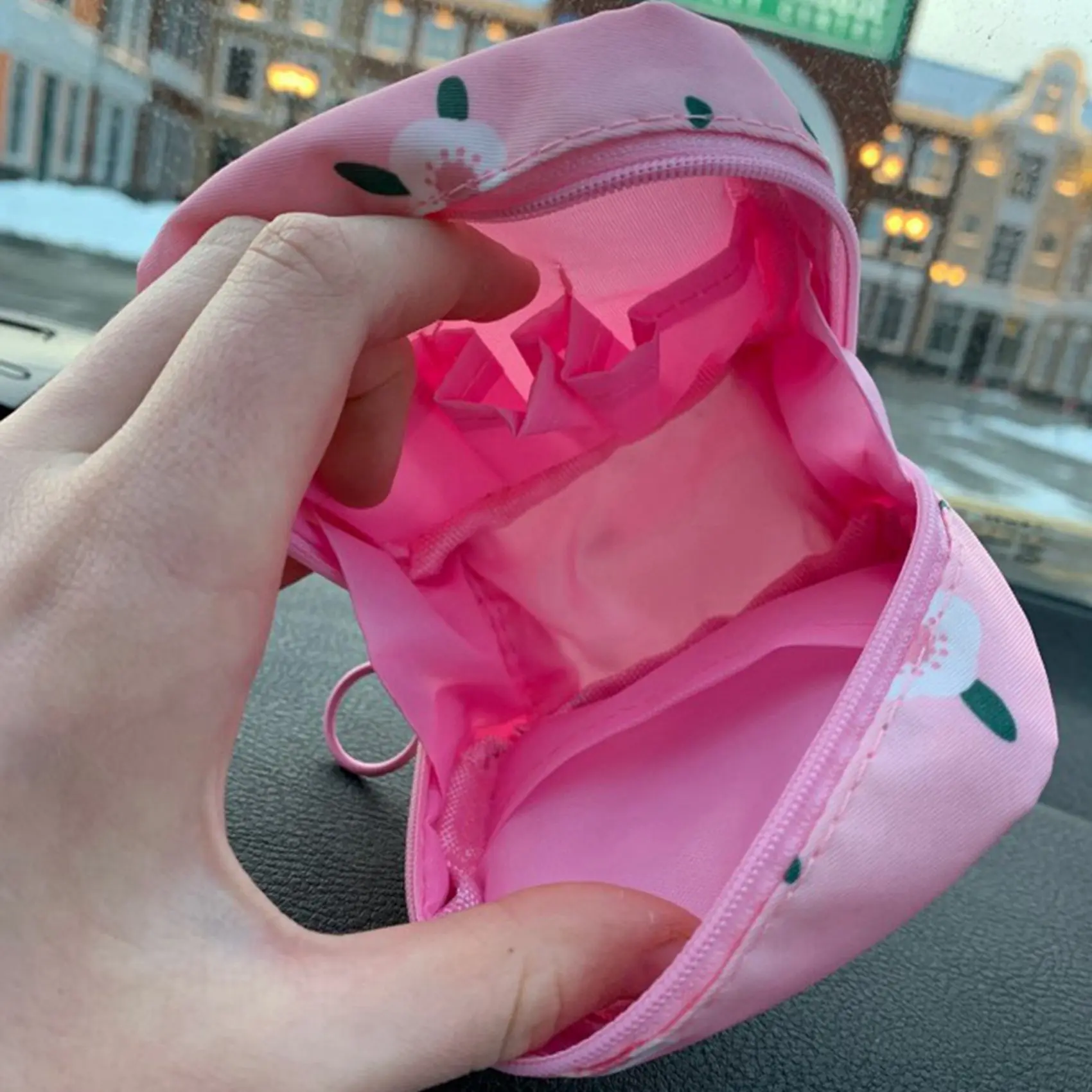 ABWR-2PCS 미니 메이크업 가방 지퍼 소녀 위생 패드 가방 카드 홀더 동전 지갑 화장품 헤드폰 케이스 위생 주머니 핑크