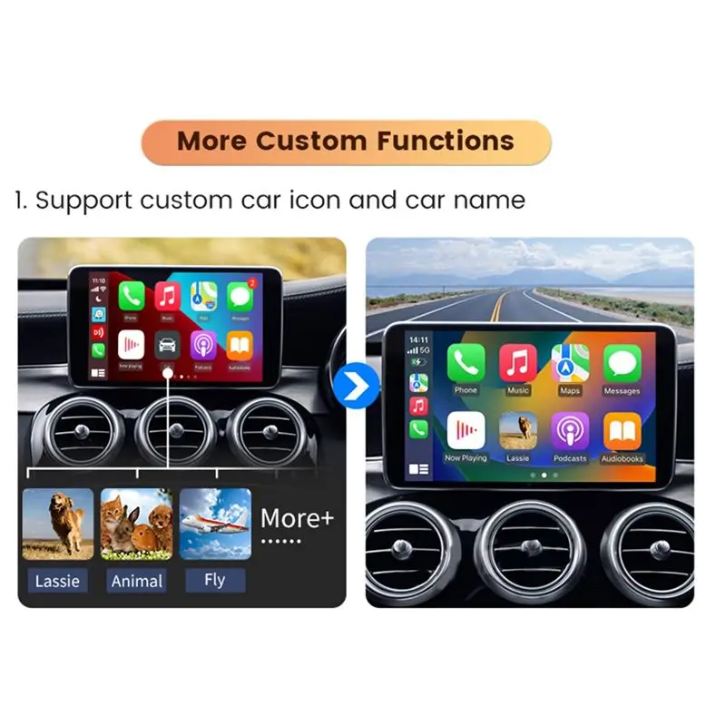 (A32M) Wireless Carplay Adapter Portable Car Interconnected Car Navigation Smart Box for Apple Wireless Carplay Dongle