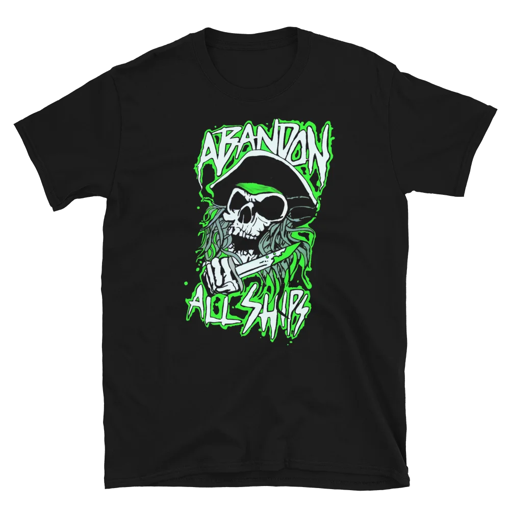 

Abandon All Ships Neon Pirate’S Skull Post-Hardcore Band T-Shirt