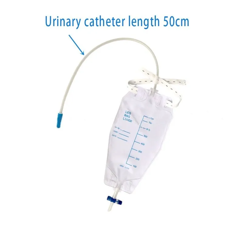 Drainage Bag Urine Collection Bag Urination Bag Thickened Catheter Leg Bag with Tube Portable Drainage Bag