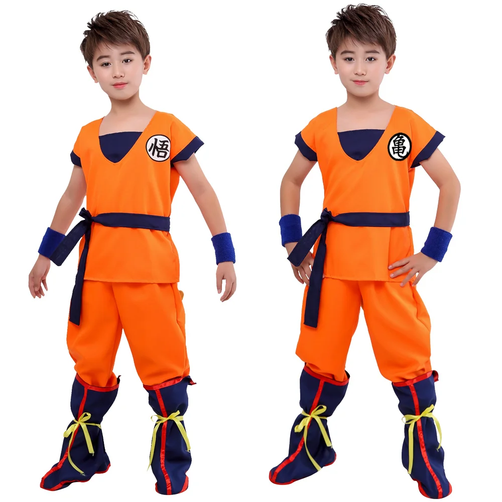 

Anime Son Goku Costume Suit Cosplay Costumes for Adult Kids Wig Clothes Set Party Fancy Dress up