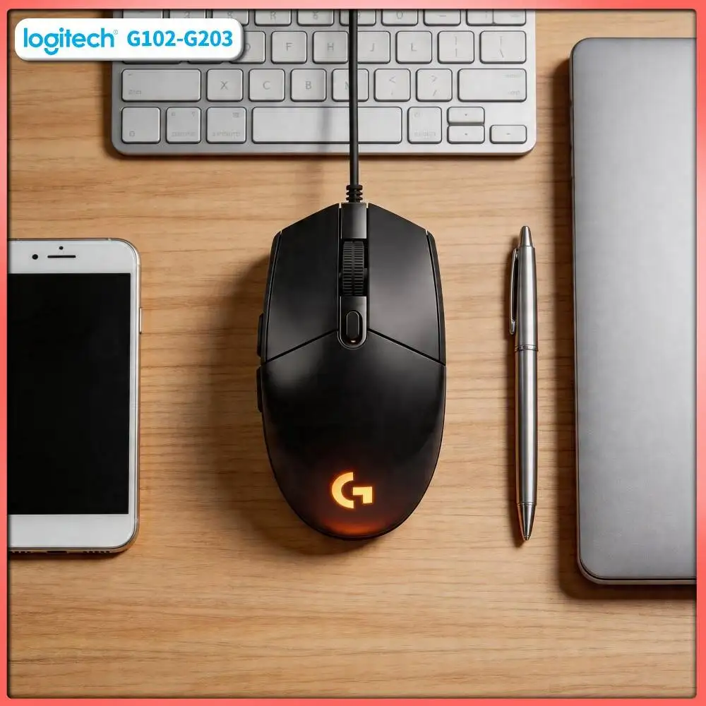 Logitech G102 Wired Gaming Mouse, 16.8 Million RGB Colors, Adjustable DPI, Mechanical Buttons for Gamers