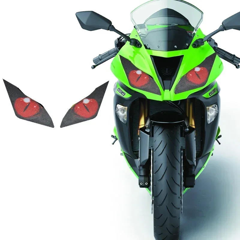 FOR Z1000 15-18 636 ZX-6R ZX-10R 13-15 Motorcycle Accessories Front Fairing Headlight Sticker Guard Sticker ZX 6R 10R -2