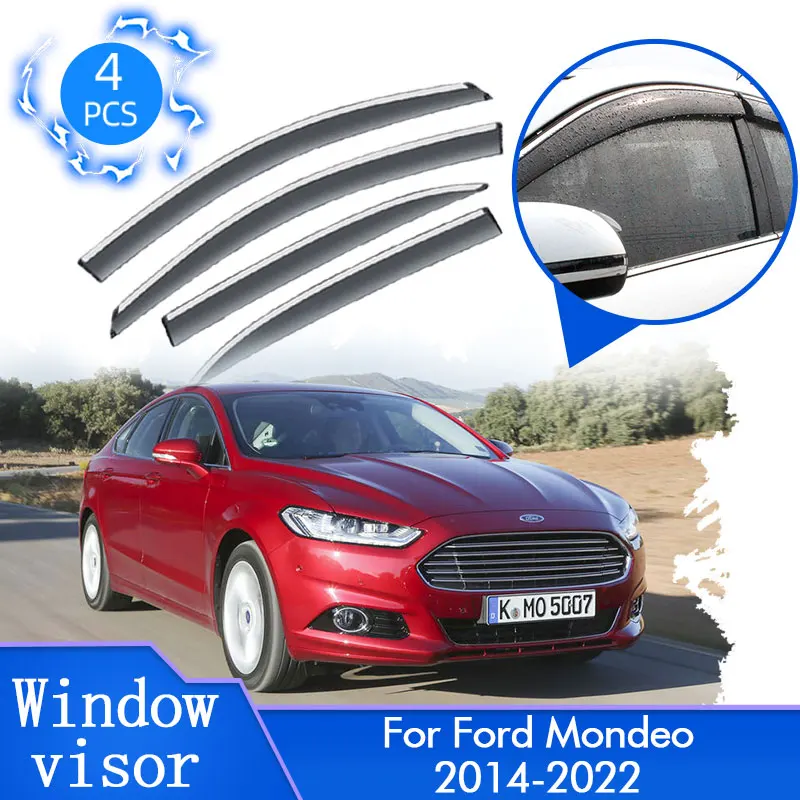 

For Ford Mondeo Fusion Mk V CD391 2014~2022 Car Door Side Rain Sun Window Visor Awning Trim Cover Deflectors Guards Accessories