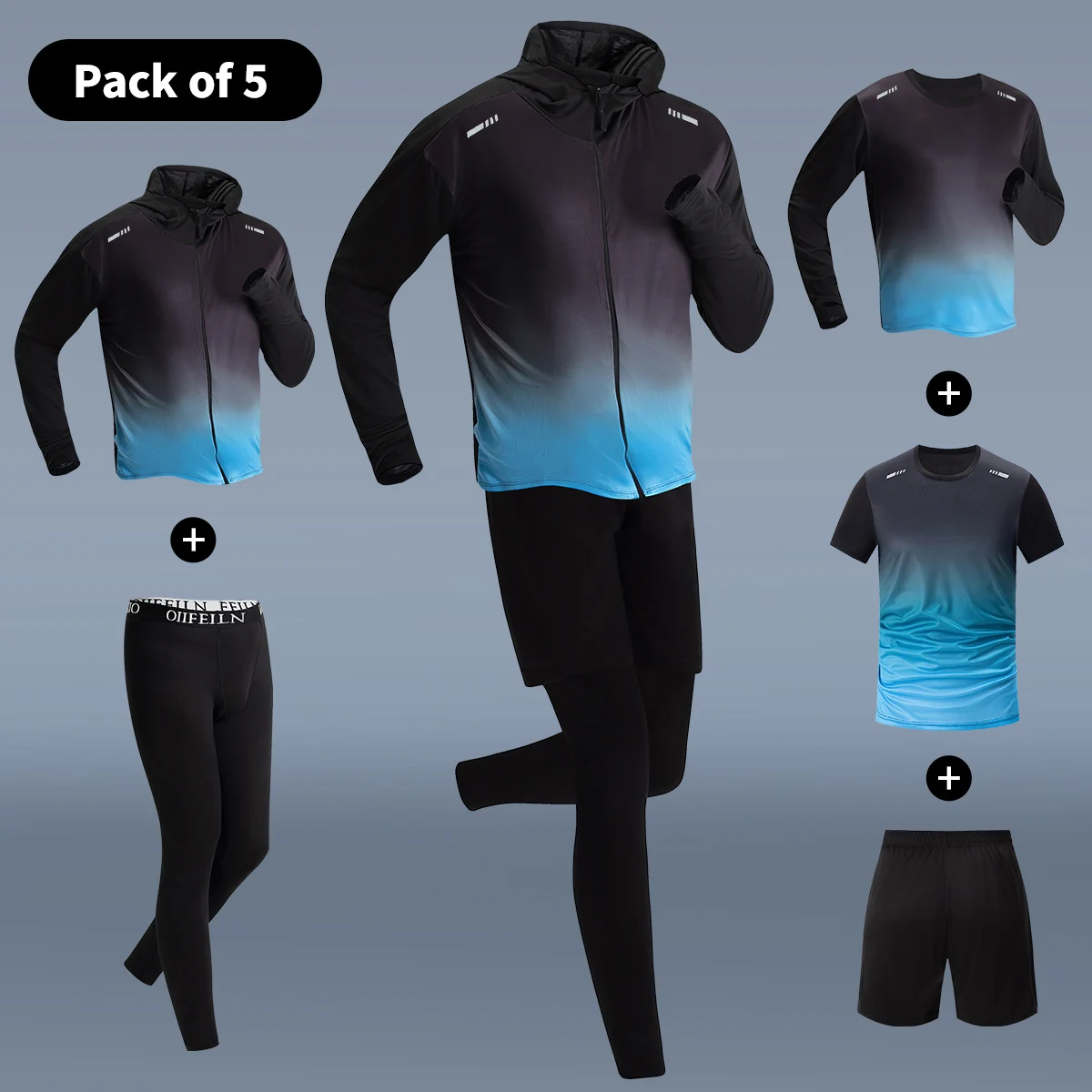 NONE 5-Piece Men's Sport Set Black 3