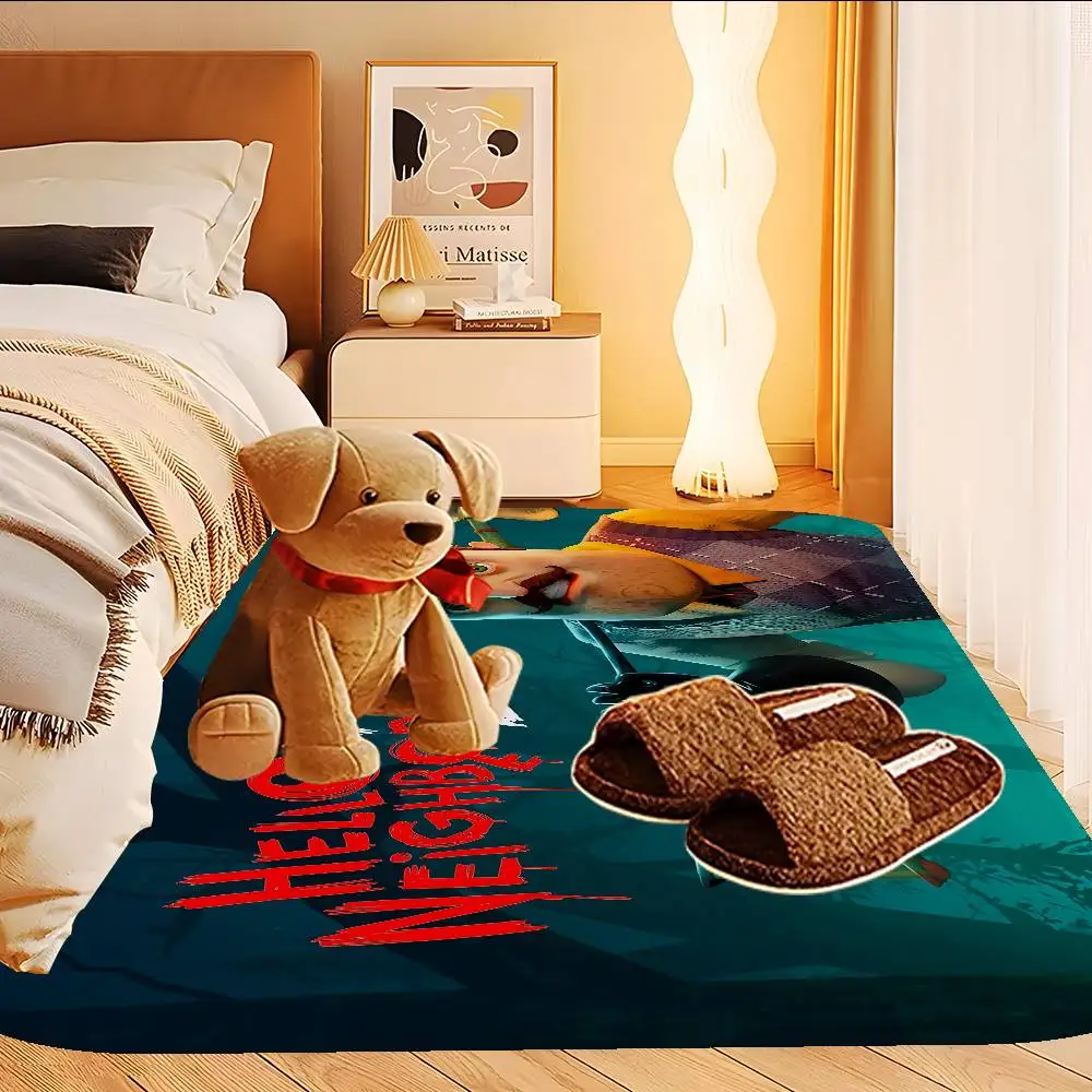 Popular Horror Game H-Hello N-Neighbor Bathroom Mat Kids Room Bedroom Decoration Balcony Anti-Slip Doormat Living Room Welcome