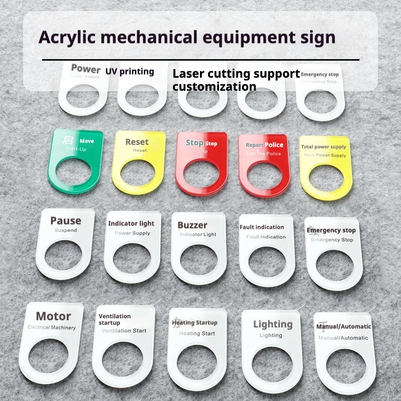 Pushbutton Label, Eergency Pushbutton Label, customzied ;