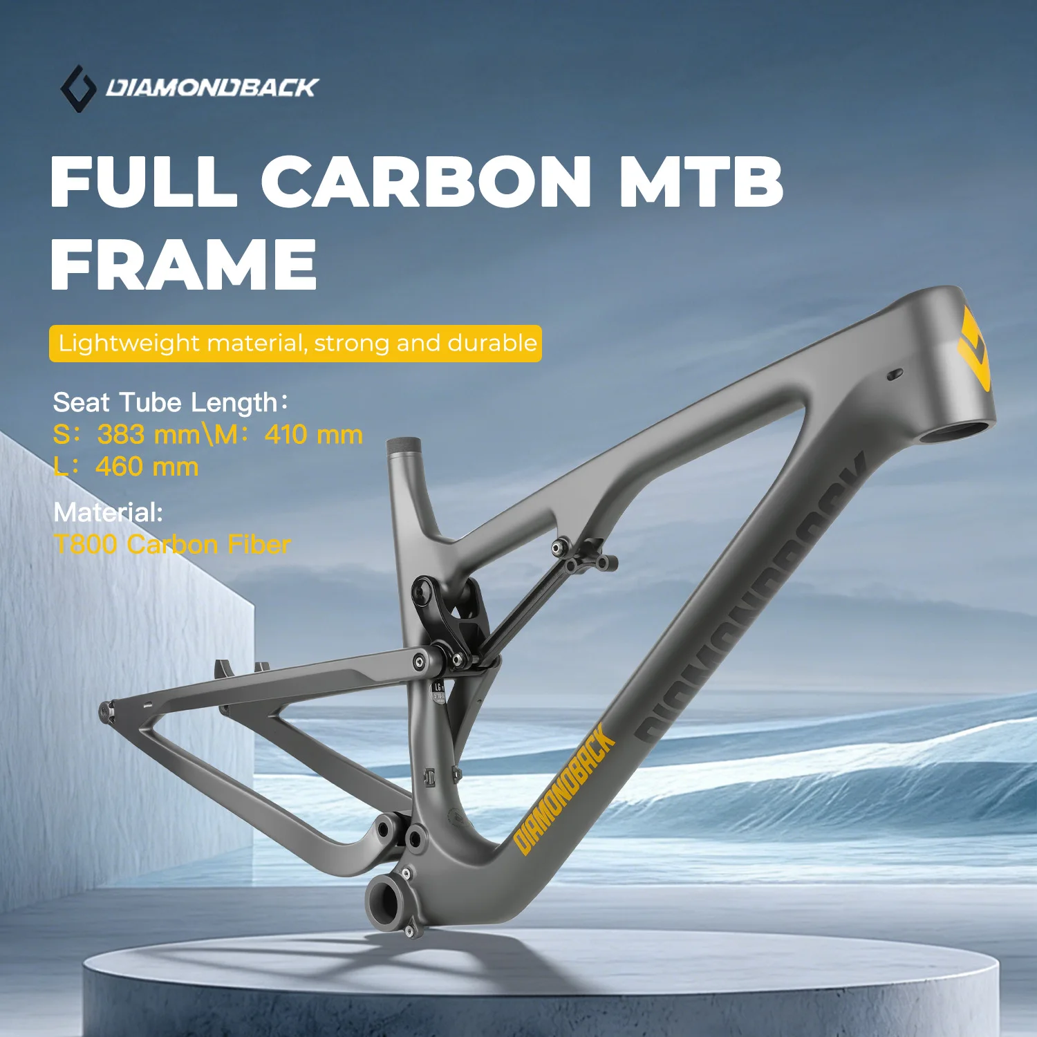 

Рама для горного велосипеда DIAMONDBACK T800, полностью карбоновая, с мягким подвесом, 29 дюймов, сверхлегкая, с дисковыми тормозами, ось BOOST 148*12 мм