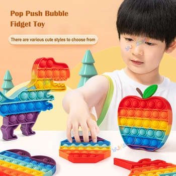 Rainbow Push Pop Fidget Toy 2