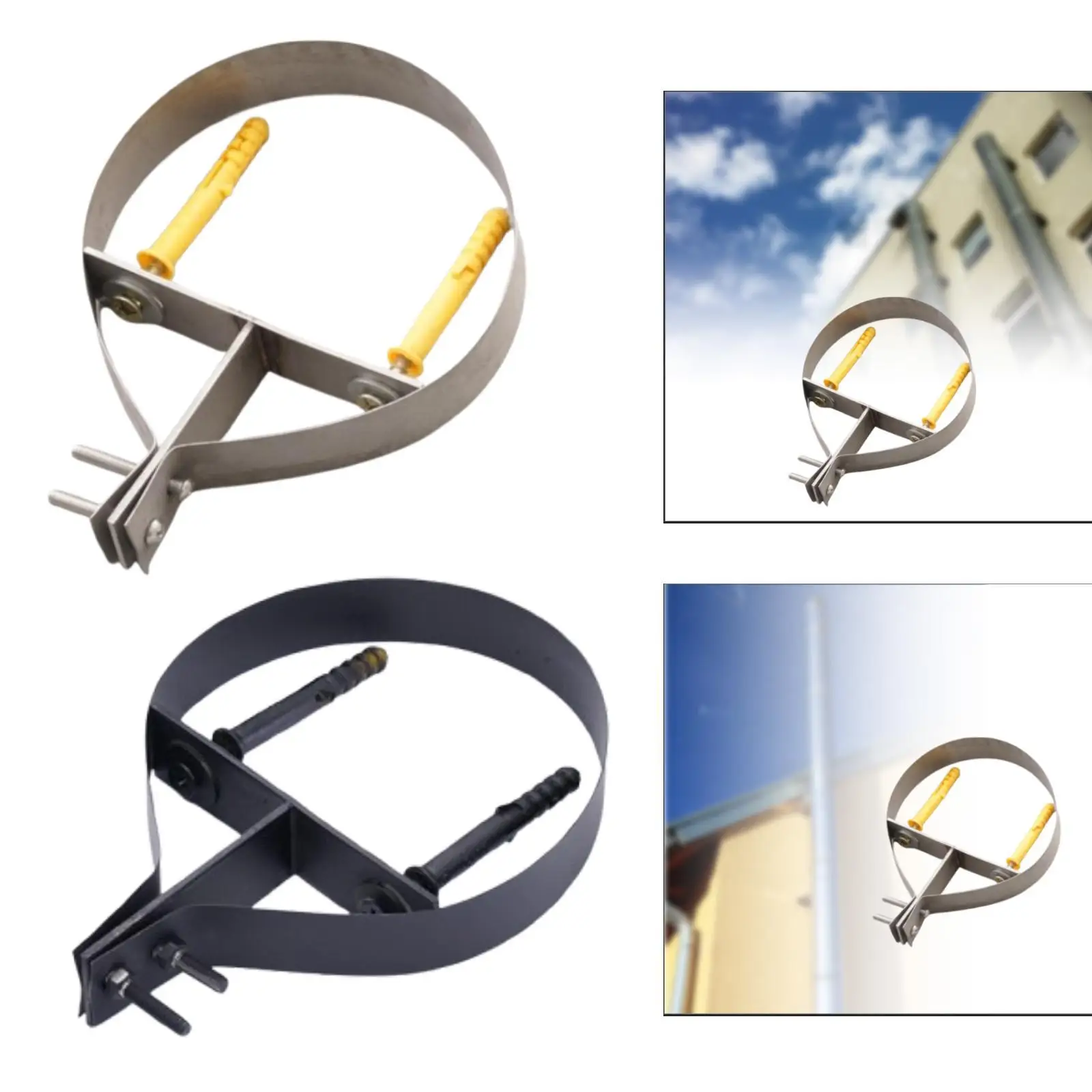 6 inch Chimney Pipe Bracket, Stove Pipe Clamp, Household Hanging Fixing Stove Pipe Hanger, Wall Support Flue Liner Clamp