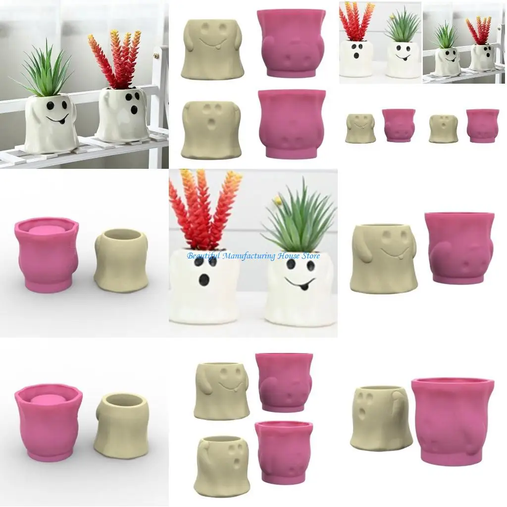 

E56A Multipurpose Skull Vase Silicone Mold Versatile Resin Cast Set for Home and Office Decoration and Jewelry Storage