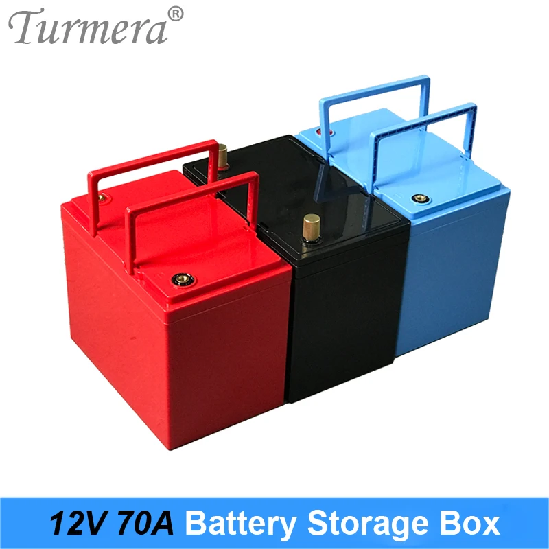 

Turmera 12V 70A UPS Battery Storage Box with Handheld M8 Screw Hole for 3.2V 70Ah 90Ah Lifepo4 Batteries Solor Energy System Use