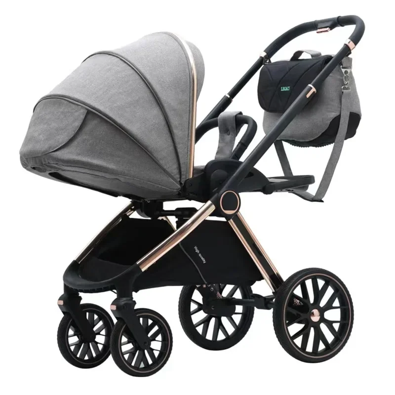 

Deluxe gray fashion portable mom baby stroller/top sell lightweight traveling baby stroller pushchair baby pram new design