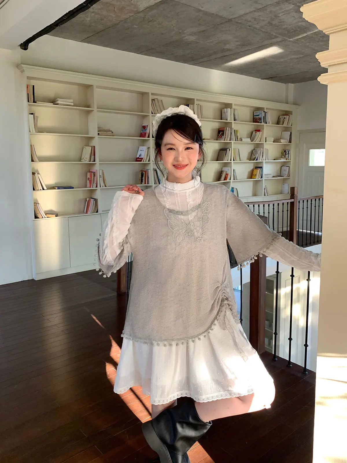 

Юбка А-силуэта больших размеров для женщин, повседневная, из полиэстера, с круглым вырезом, свободного кроя, с эффектом перекрестного запаха, для комфортного ношения