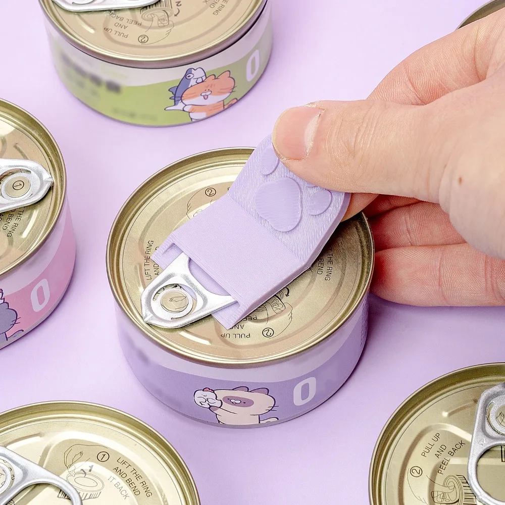 Cute Cat Paw Pet Food Can Opener Easy Ring Pull Opener Tool for Cat Dog Canned Food Protect Nails Ergonomic Kitchen Accessories
