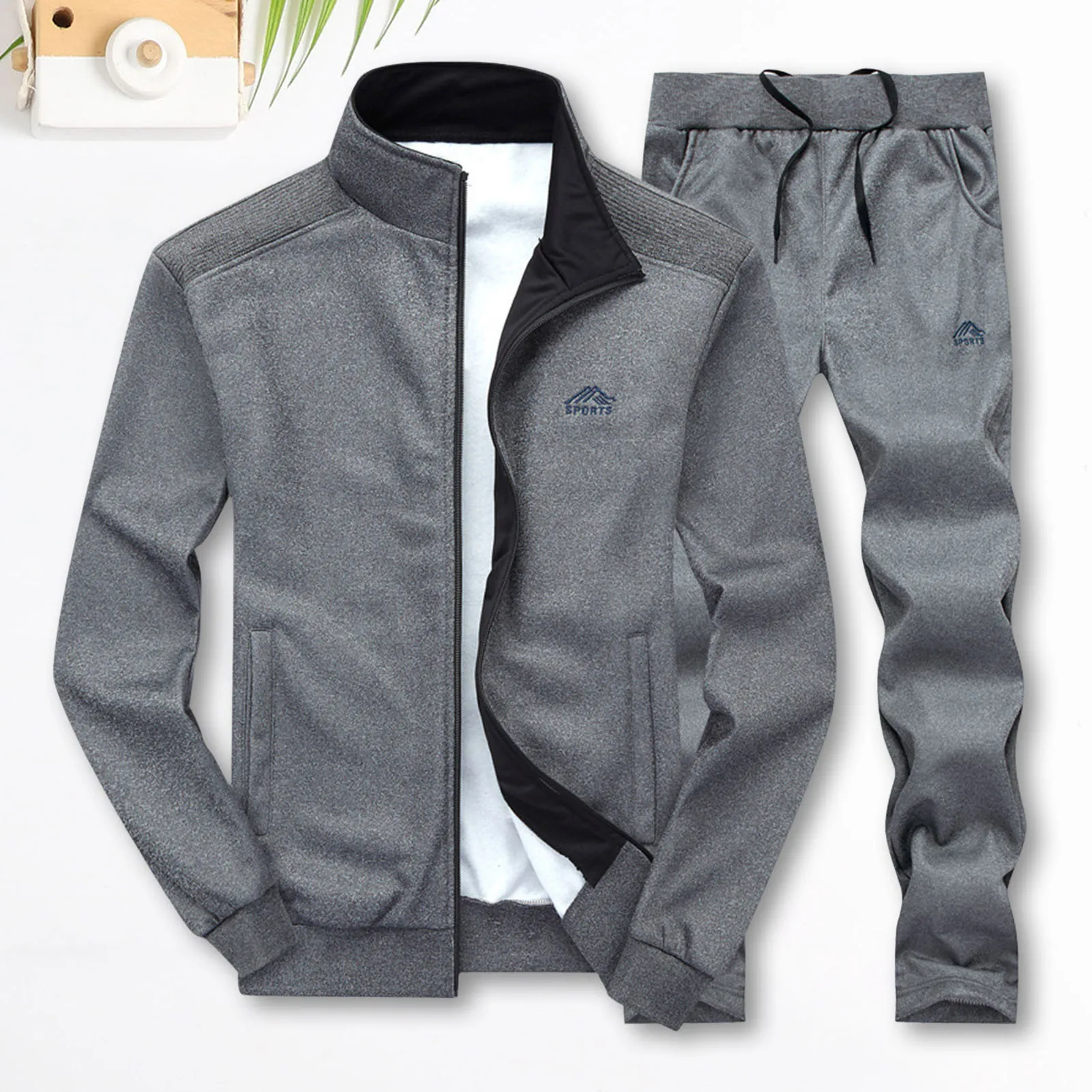 

4XL Men's Male Oversized Casual Set Baseball Sweat Suit Men Clothing Sportwear Large Size Jogging Suit