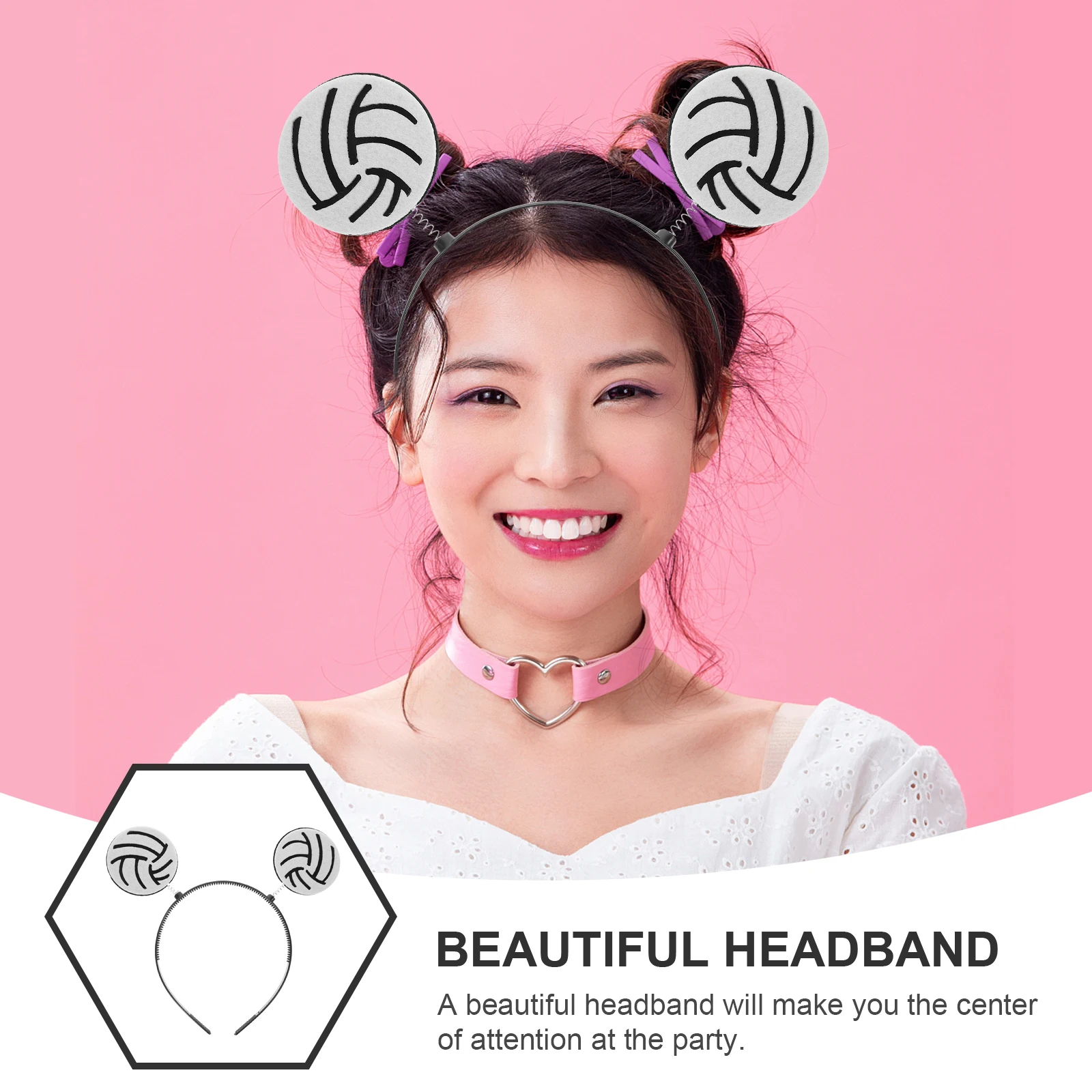 

3 Pcs Headband Elastic Sports Headbands Cosplay Hair Accessories Funny Game Day for Girls Headwear
