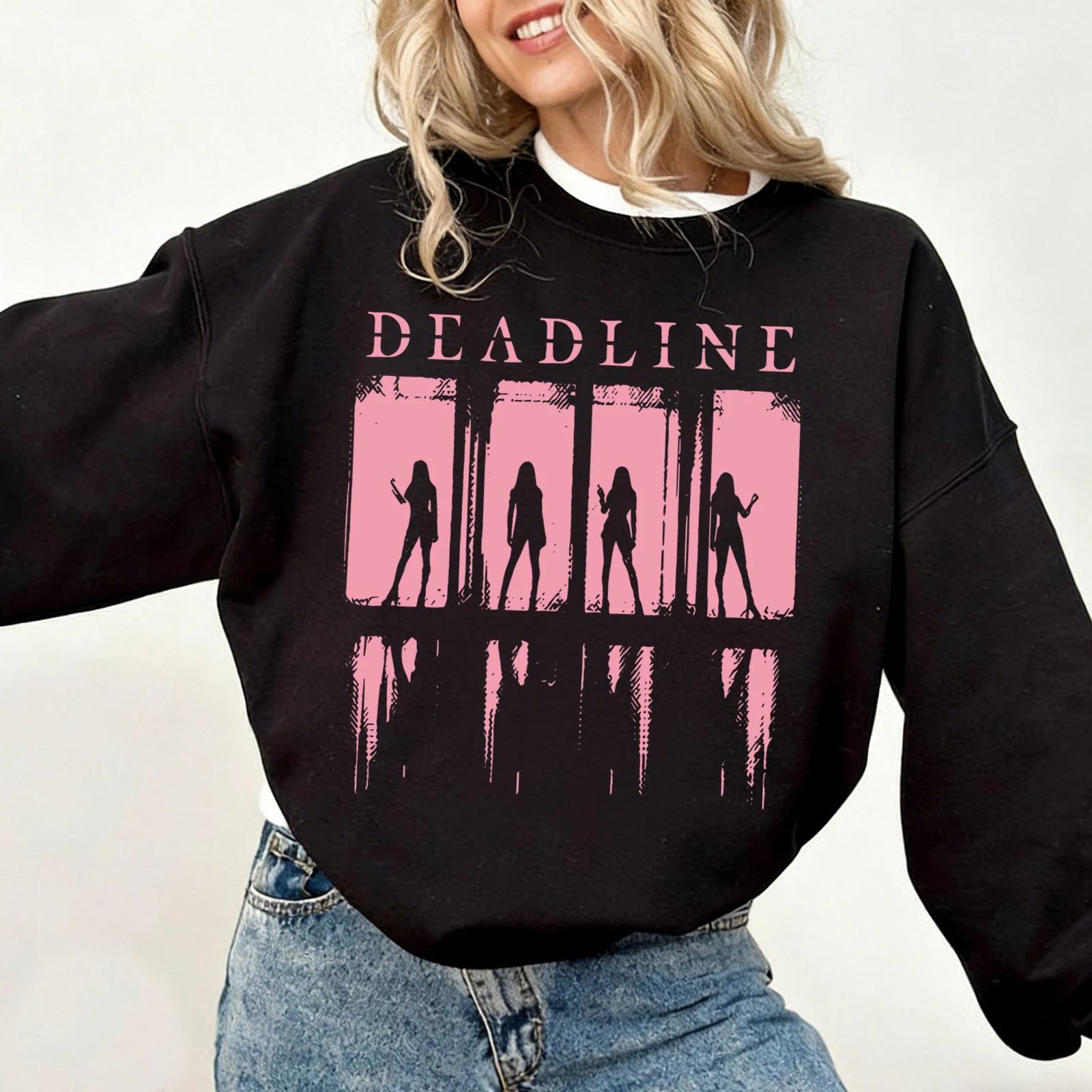 

Худи Kpop Album Deadline 2026 для мужчин и женщин, толстовка с круглым вырезом в стиле Харадзюку