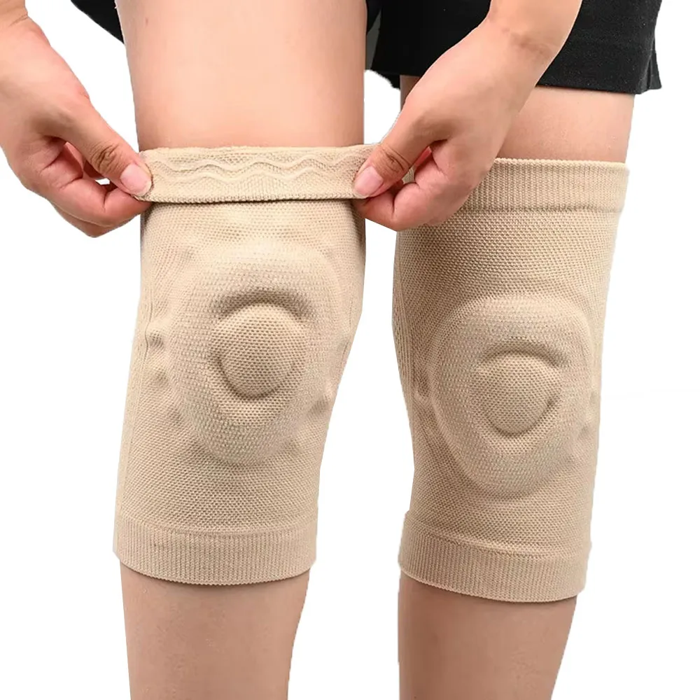 Silikon-Knieschoner für Fitness, Tanz, Skaten, Sport, Basketball, Kompressions-Radsport, Rollschuhlaufen, Dünne Silikon-Knieschoner