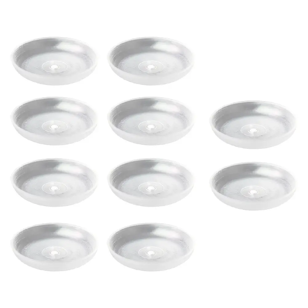 50Pcs Transparent Cake Plates Plastic Holders Wax Oil Collectors Birthday Cake Wax Drip-Proof Accessories