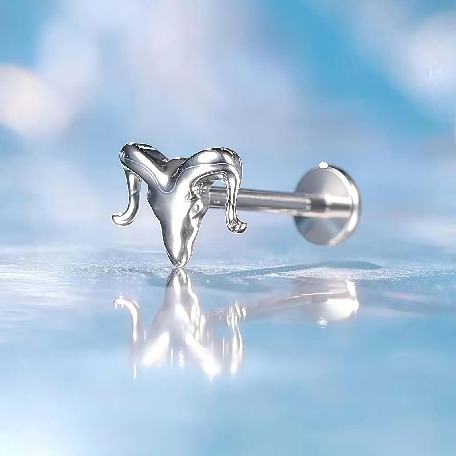 G23 قضيب تيتانيوم Labret الشفاه الأنف مسمار وأقراط للنساء ASTM F136 ثقب الجسم مجوهرات 16 جرام الزنمة الغضروف أقراط