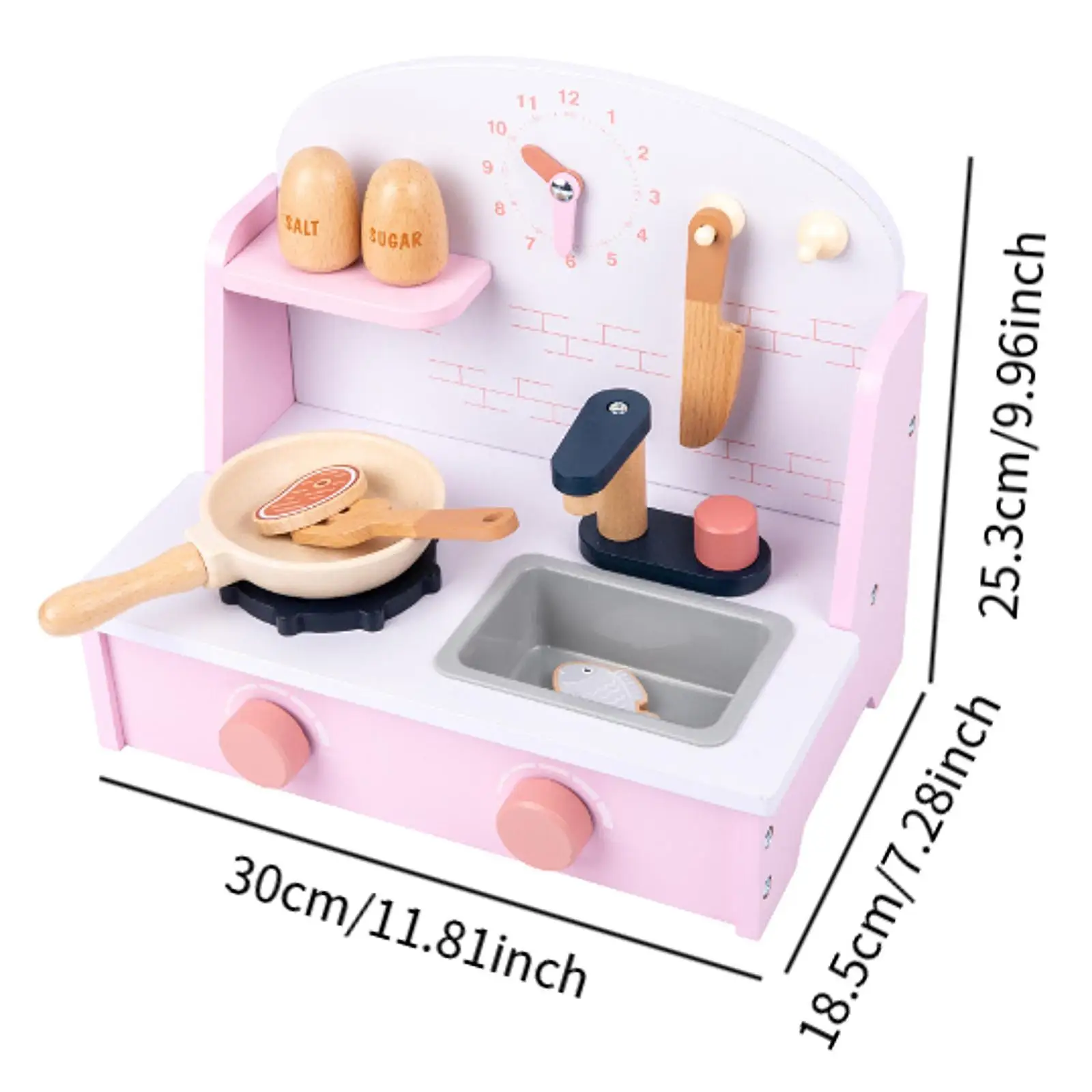 Kitchen Playset Toy Pretend Cooking Playset for Game Favor Role Play