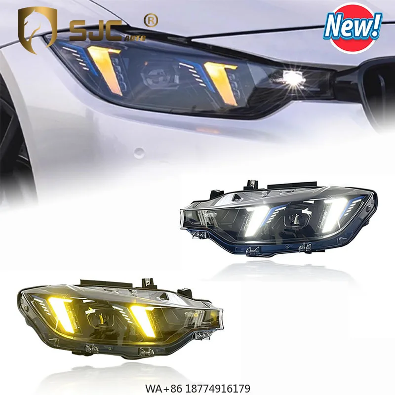 

Auto Part for 3 Series F30 2013-2018 Snake Eyes Style New Design Yellow White DRL Dual Color LED Headlight
