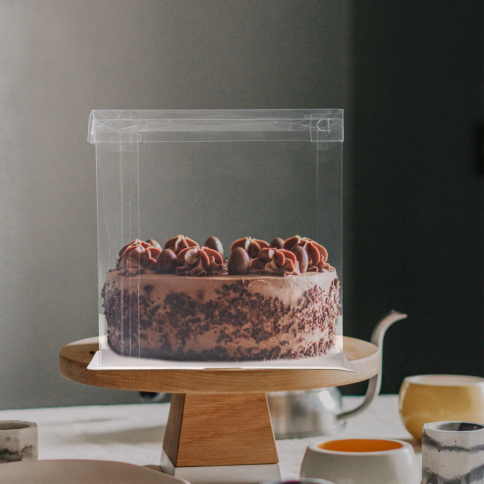 

5Pcs Clear Cake Boxes Transparent Portable Small Cake Carrier Gift Packaging Box for Bakery Cookies Pastries Bakery Boxes