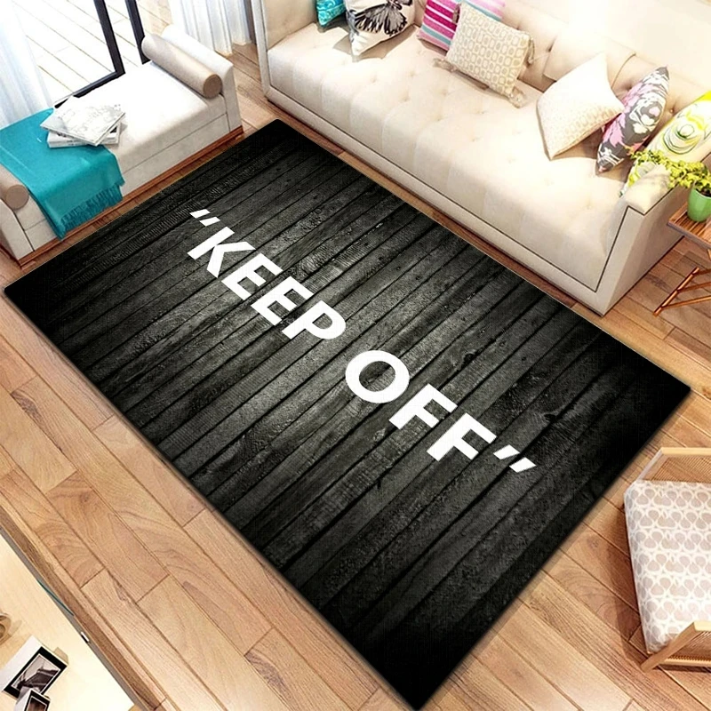 KEEP OFF Carpet for Living Room Home Decoration Bedroom Bedside Flannel Floor Mat Large Area Rugs Anti-slip Balcony Foot Pad