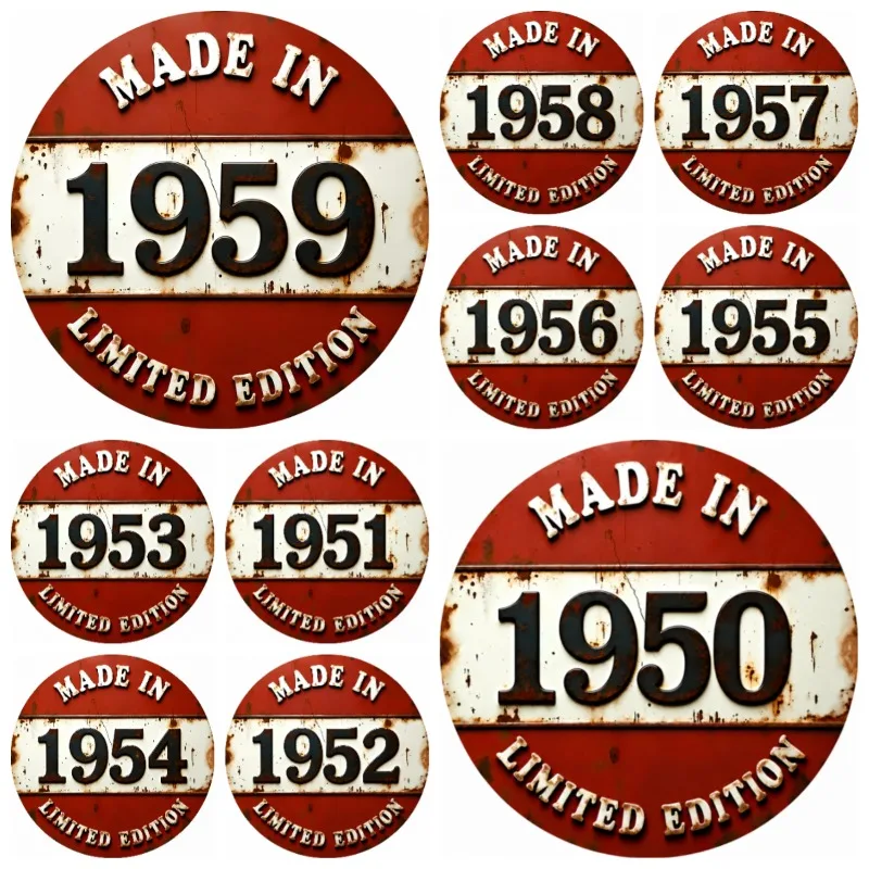1930-1959s Circular Vintage Telegraph Iron Communication Theme Retro Office Decorative Collectible Accessory