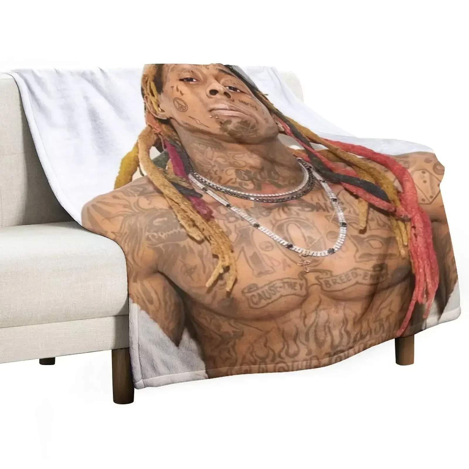 cool wayne tattoos Throw Blanket for sofa Decorative Beds Bed linens Hairy Blankets Sofas Of Decoration anime Blankets