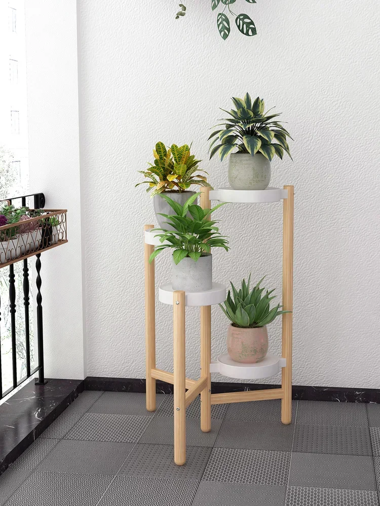 Iron flower rack, storage rack, balcony, simple and modern Nordic light luxury, multi-layer floor standing succulent rack