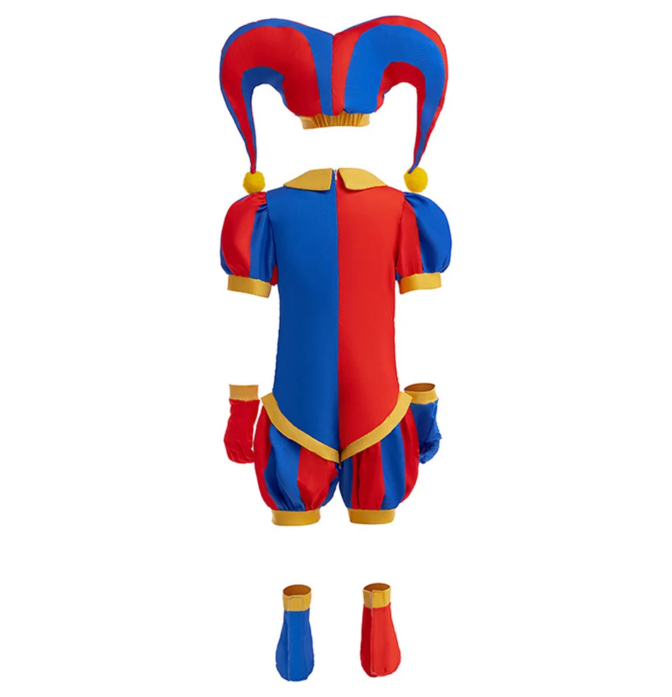 Halloween Digital Circus Clown Pomni Dress Up Clothes For Kids Children 3D Print Outfits Children's Day Theme Party Dress