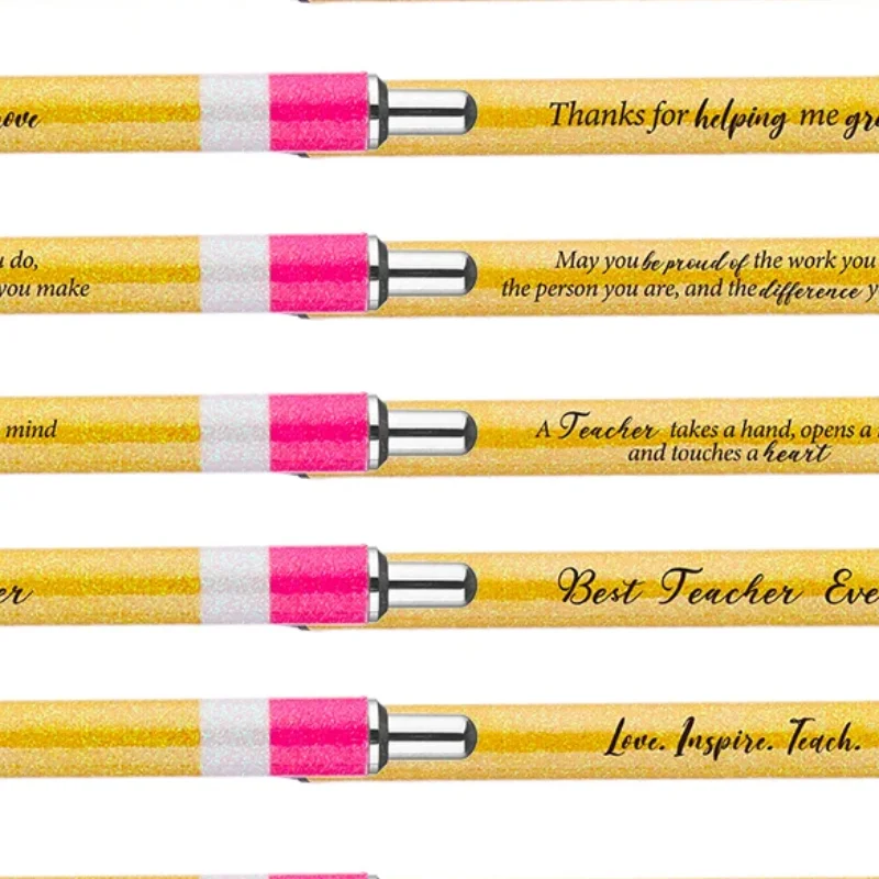 

50Pcs Teacher Appreciation Gifts Inspirational Glitter Ballpoint Pens Motivational Thank You Teacher Gift End Of Year