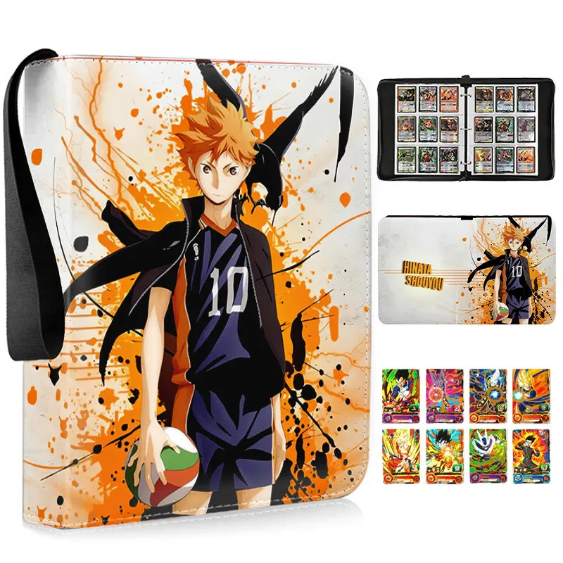 

Коллекционный альбом для карточек персонажей аниме Hyuga Sho, 400/900 шт., кожаный, на молнии, со сменными листами