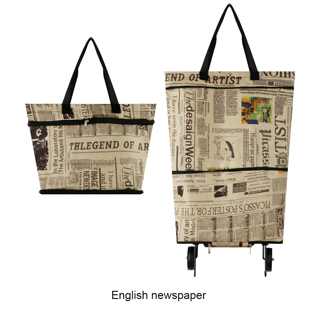 Reusable Shopping Trolley Bag Smart And Trendy Choice Foldable Shopping Bag With Wheels Fashionable