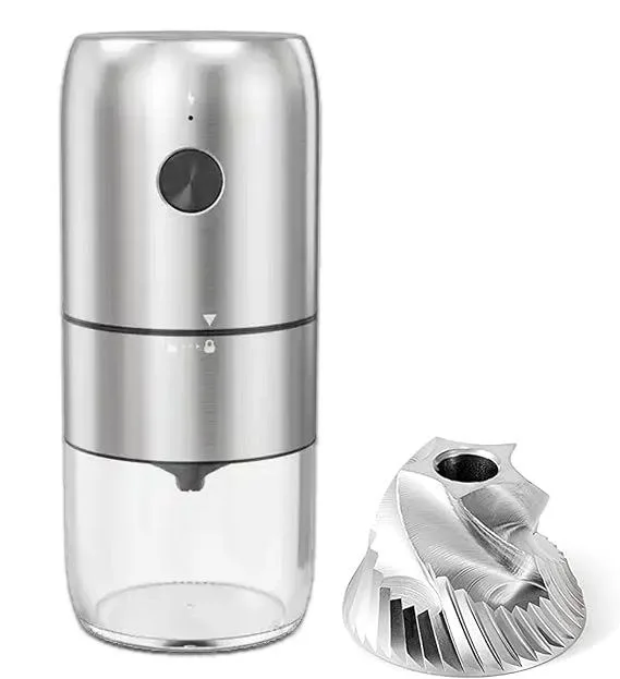 

Portable Electric Coffee Grinder Adjustable Coarseness Conical Burr Automatic Espresso Grinder Rechargeable Mini Coffee Grinder