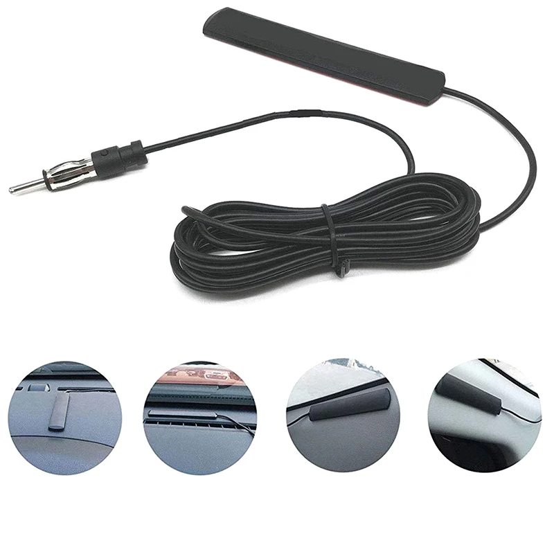 DC 5-12V Car Electronic Radio Antenna Car Hidden Amplified Antenna Signal Amplifier Booster Antena For Car Truck Motorcycle Boat