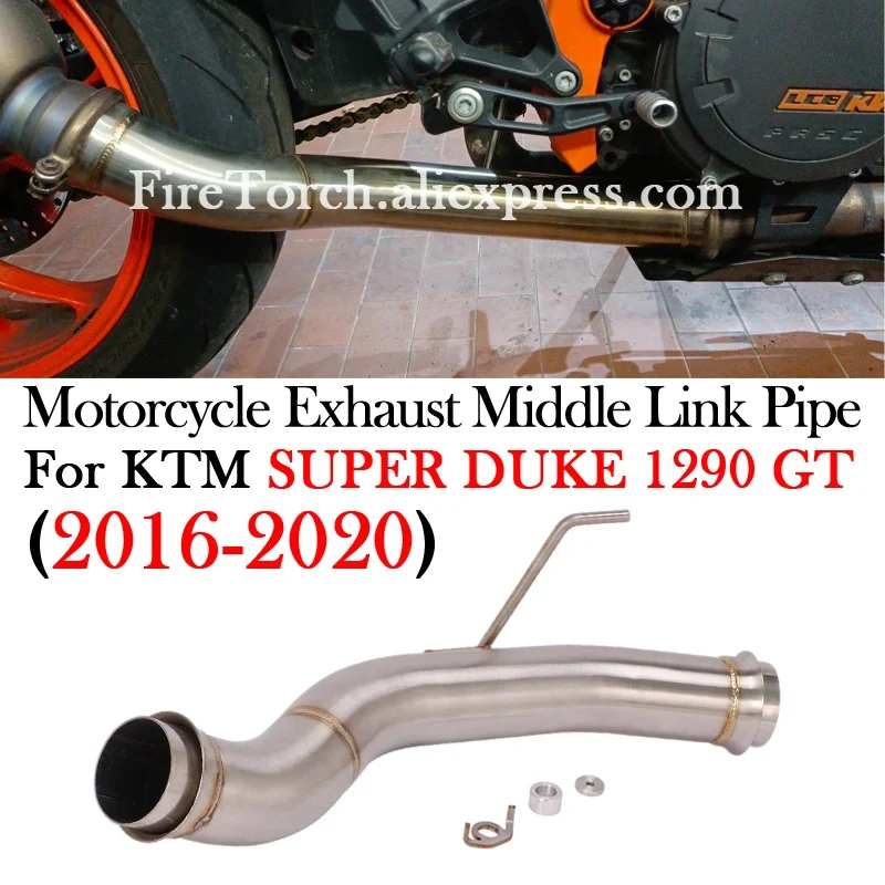 For KTM SUPER DUKE 1290 GT DUKE1290 2016 - 2020 Motorcycle Exhaust Escape Moto Middle Link Pipe Connect Original Muffler Tube