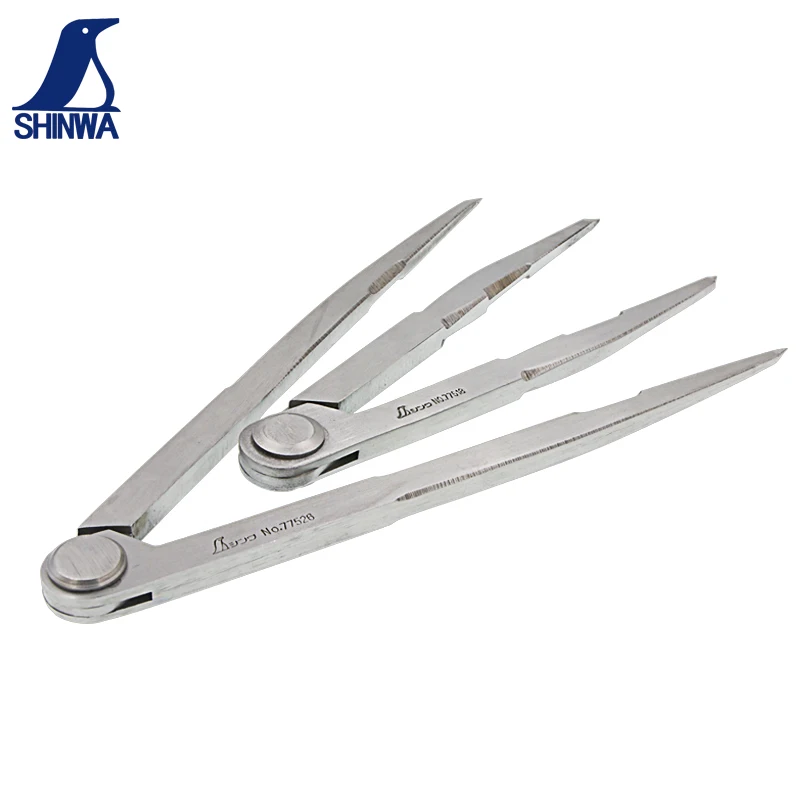 SHINWA Planning Needle Scribing Gauge Industrial 10-30cm Compasses Line Drawing Steel Gauge 77517