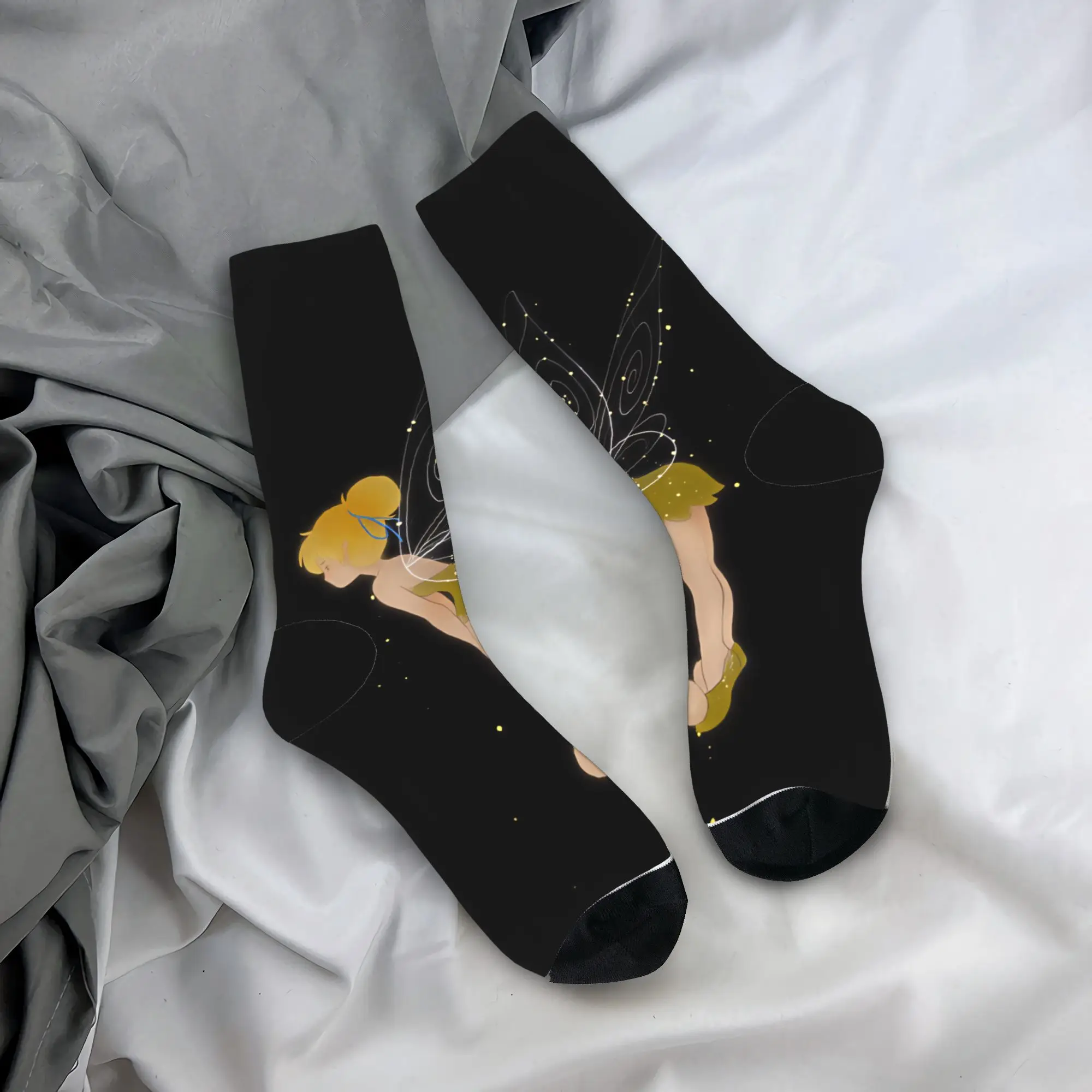 Tinker Anime Bells Socks  Casual Stockings Unisex Men High Quality Outdoor Socks Spring Design Anti Slip Socks