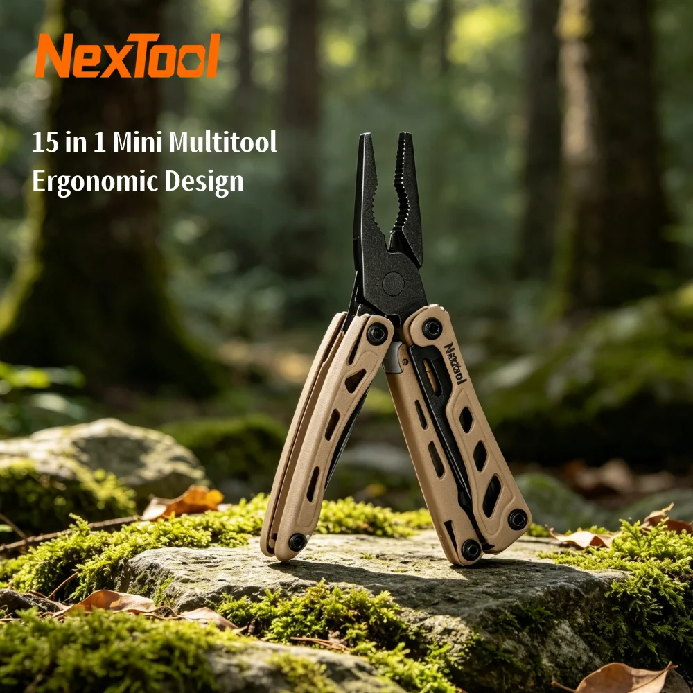 2026 NexTool Mini Flagship F12 Multitool 15-in-1 Folding EDC Tool Plier Screwdriver File Ruler Outdoor Hand Tools Camping gifts
