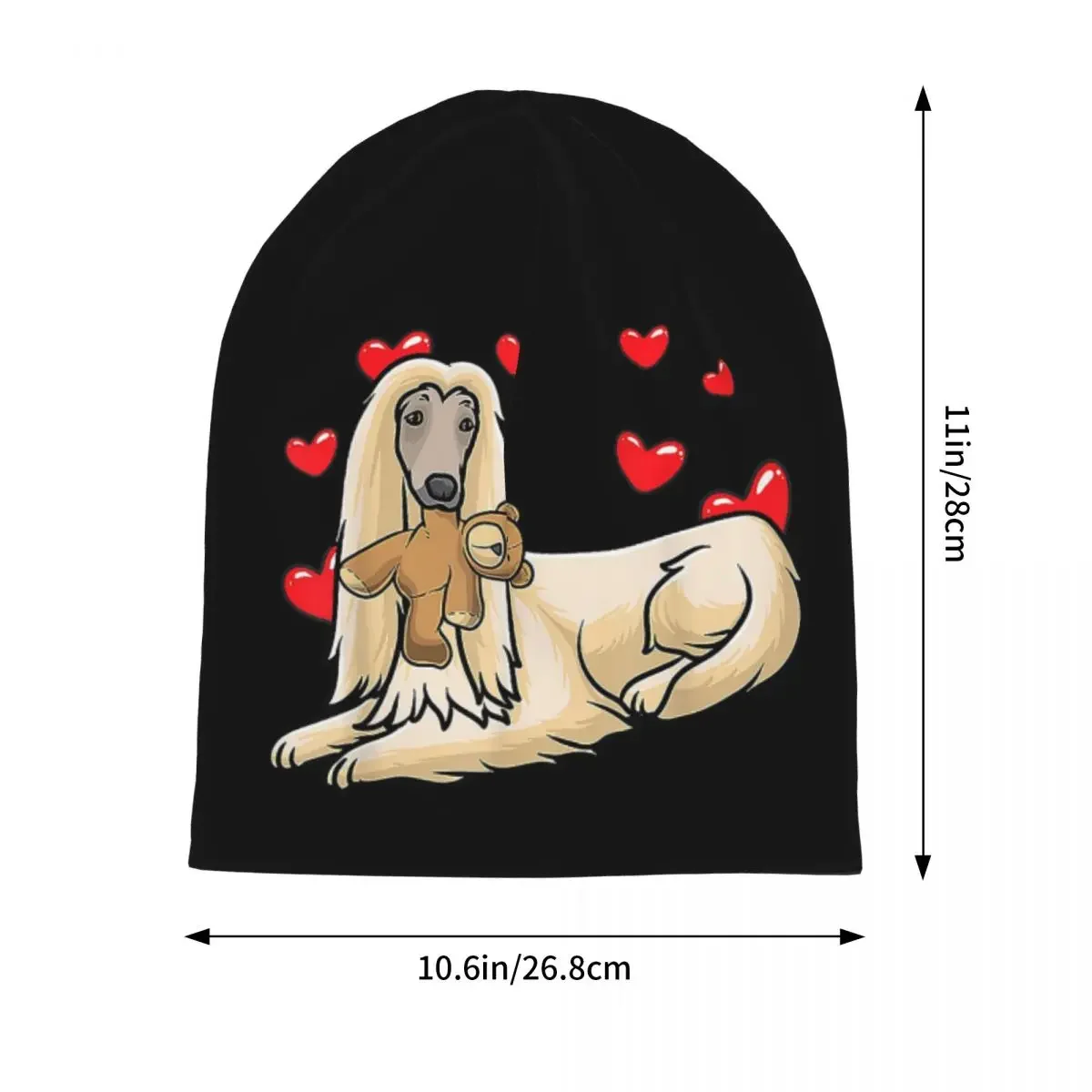 Afghan Hound Lover Warm Knitted Cap Hip Hop Bonnet Hat Autumn Winter Outdoor Beanies Hats for Unisex Adult