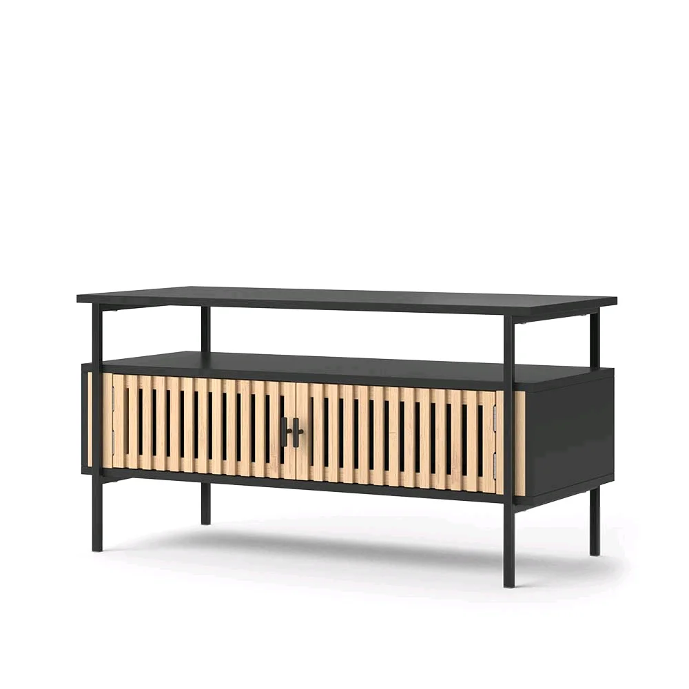 

！@Combohome Popular Hot Selling Wooden Bamboo Living Room TV Stand Storage Cabinet Organizer with Bamboo Door