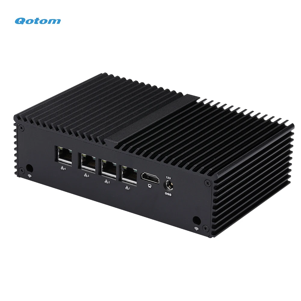 Qotom Mini PC J6412 Quad Core 2.0 GHz 4x Realtek Gigabit LAN Pfsense Untangle OPNsense Router Firewall