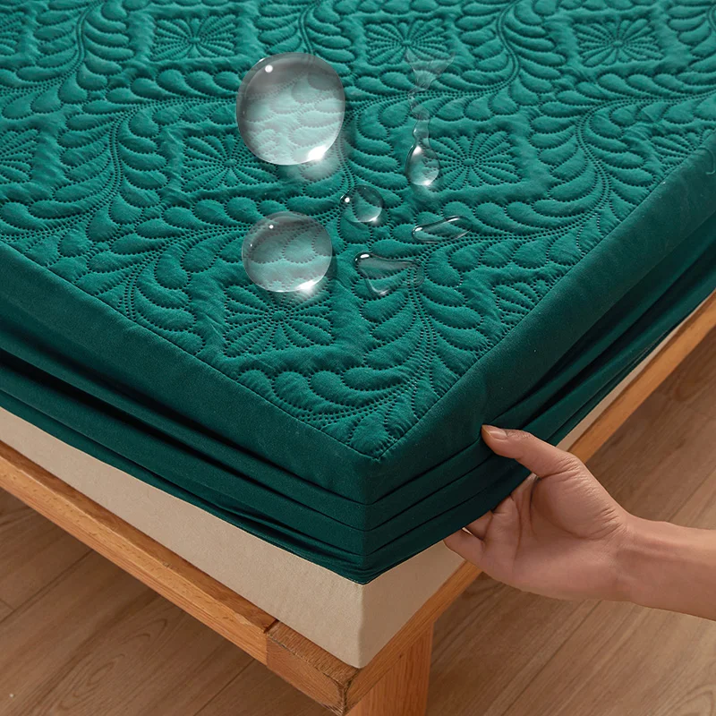 

Home Waterproof Mattress Covers Mattress Protector Breathable Anti Mite Quilted Fitted Sheet No Pillowcase Anti Bacterial