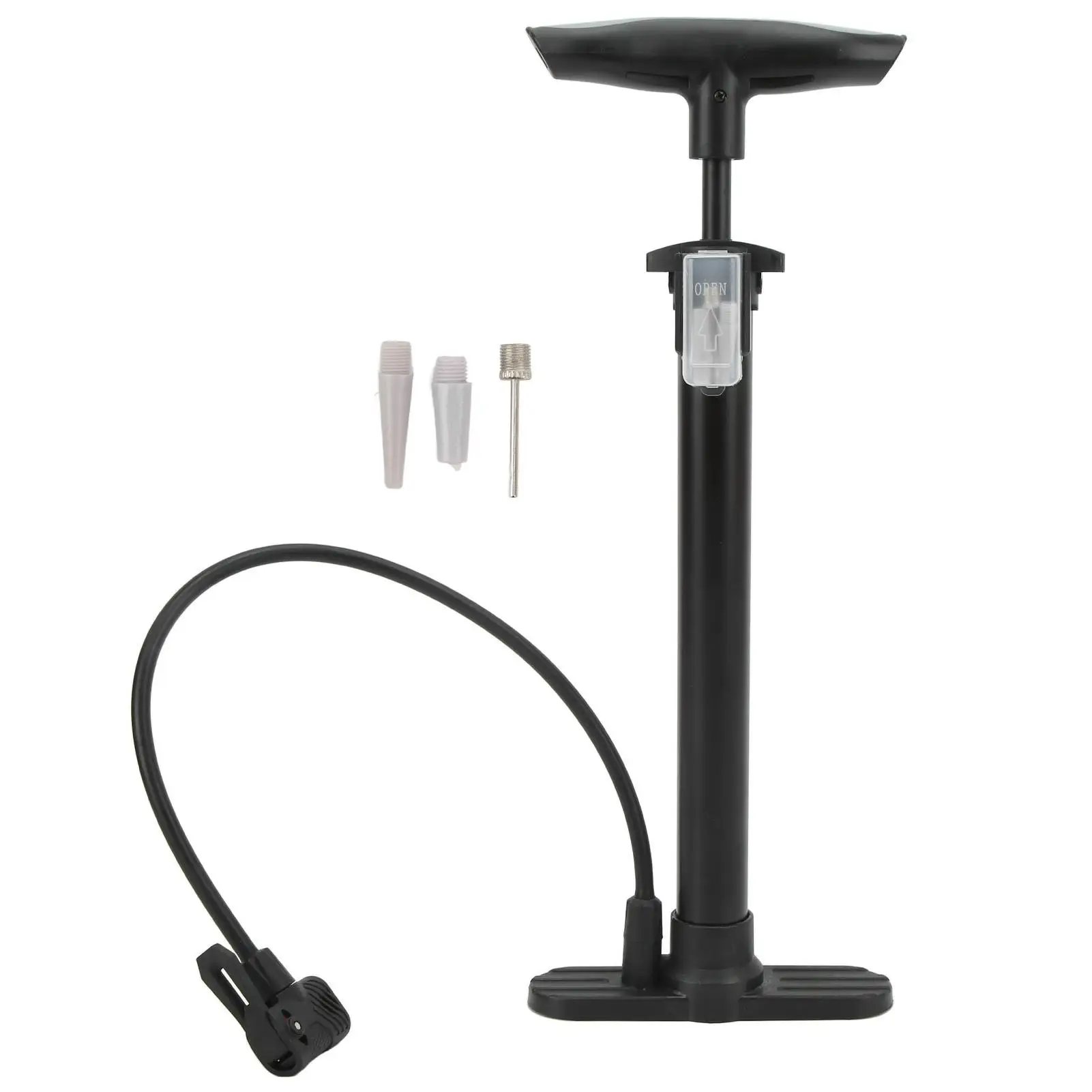 Aluminum Body Bike Floor Pump with Anti-Slip Base - Multifunctional for motorcycle & for swimming