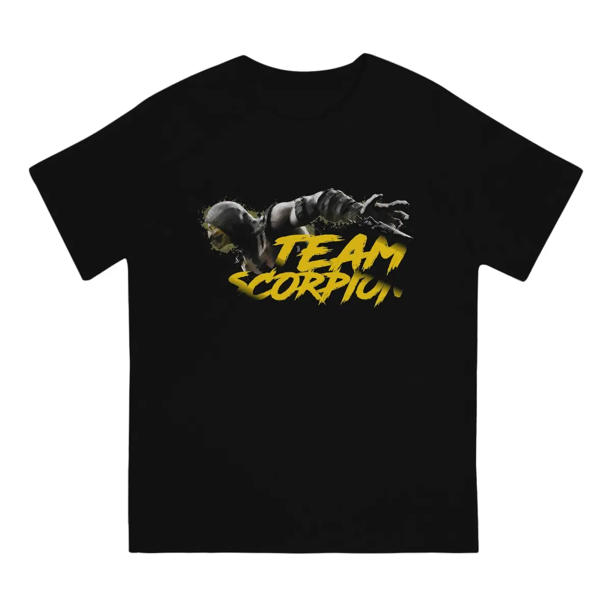 Mortal Kombat Team Scorpion Tshirt Graphic Men Tops Vintage Homme Summer Short Sleeve Fibre Harajuku Polyester T Shirt